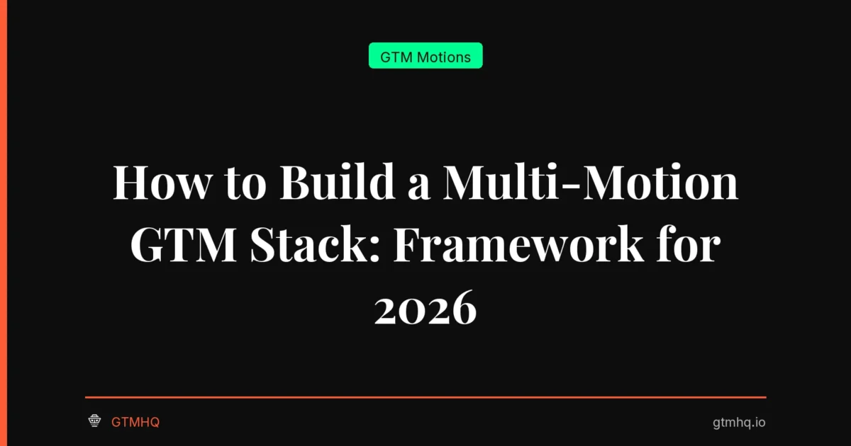 How to Build a Multi-Motion GTM Stack: Framework for 2026