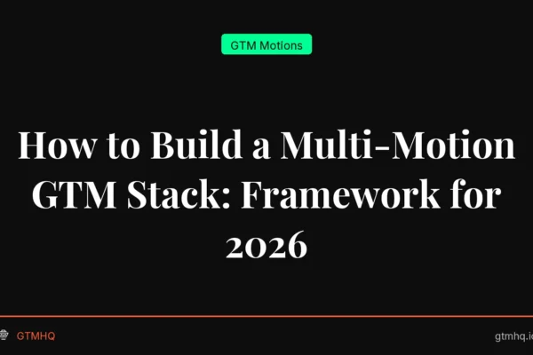 How to Build a Multi-Motion GTM Stack: Framework for 2026