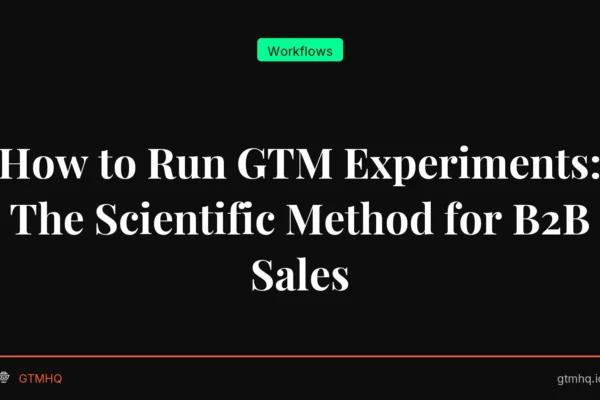 How to Run GTM Experiments: The Scientific Method for B2B Sales