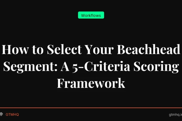 How to Select Your Beachhead Segment: A 5-Criteria Scoring Framework