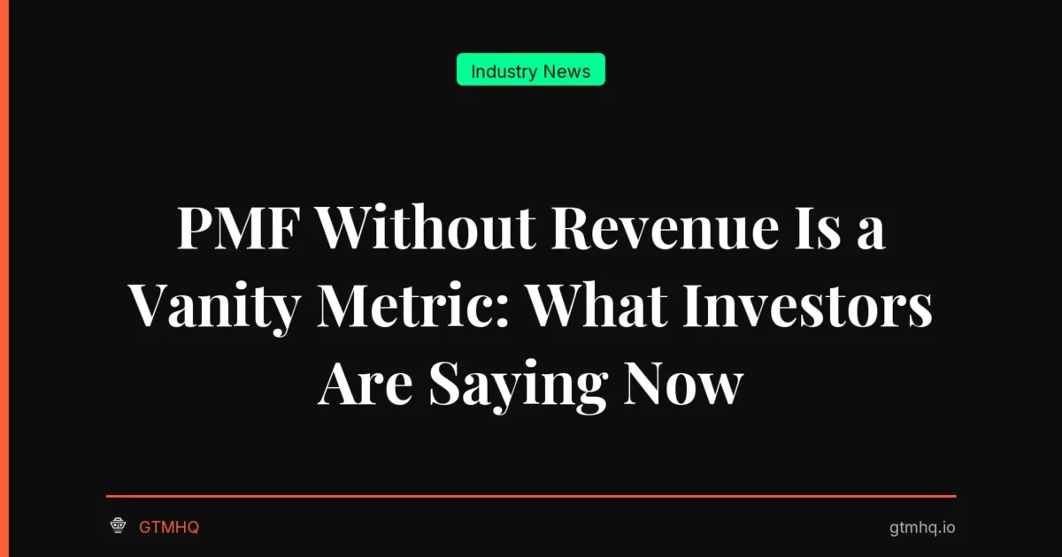 PMF Without Revenue Is a Vanity Metric: What Investors Are Saying Now