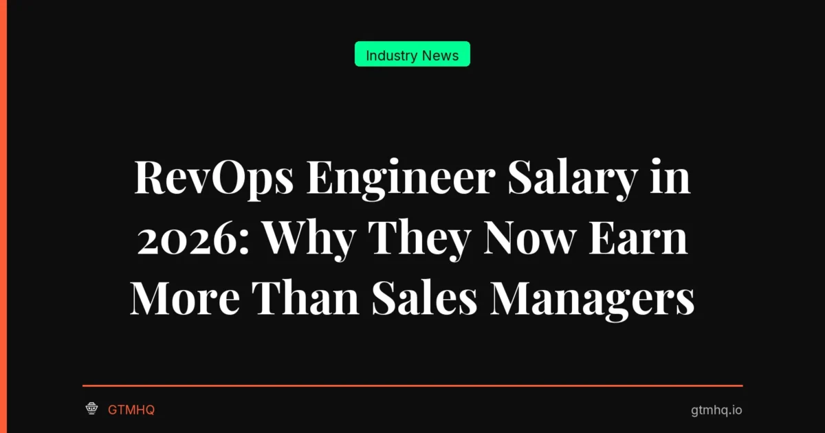 RevOps Engineer Salary in 2026: Why They Now Earn More Than Sales Managers