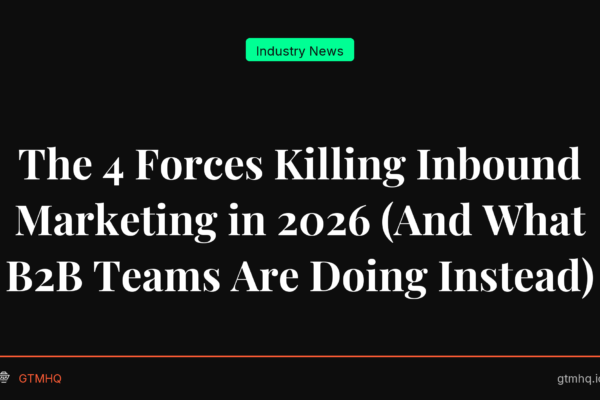 The 4 Forces Killing Inbound Marketing in 2026 (And What B2B Teams Are Doing Instead)