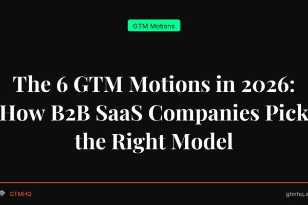 The 6 GTM Motions in 2026: How B2B SaaS Companies Pick the Right Model