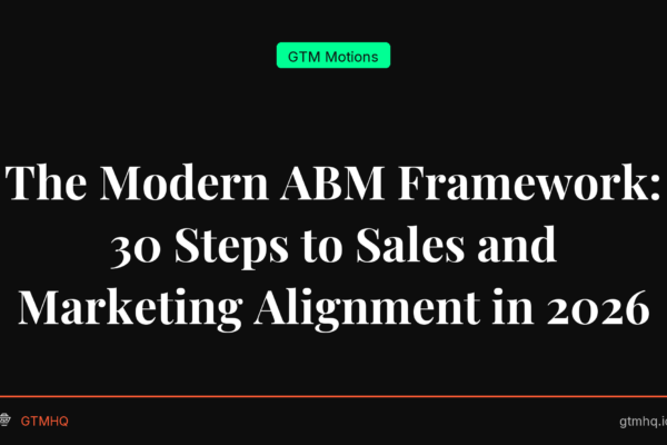 The Modern ABM Framework: 30 Steps to Sales and Marketing Alignment in 2026