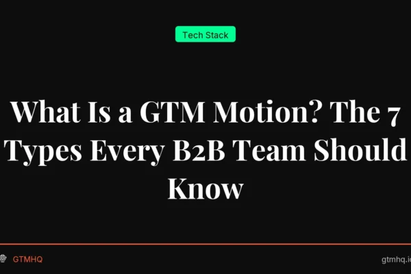 What Is a GTM Motion? The 7 Types Every B2B Team Should Know