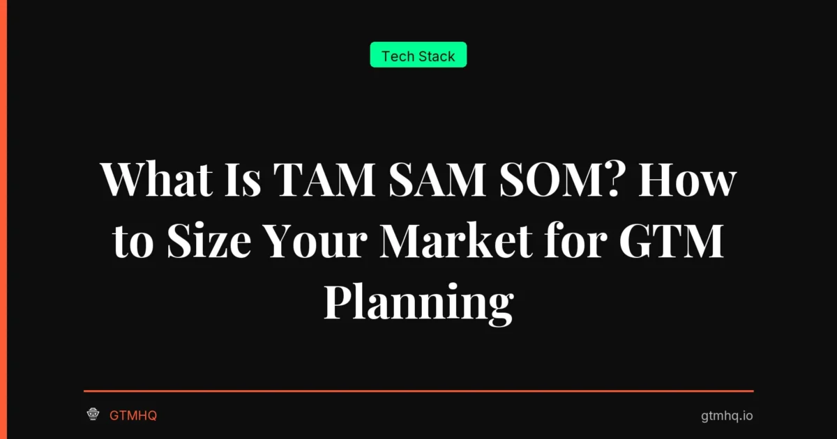 What Is TAM SAM SOM? How to Size Your Market for GTM Planning