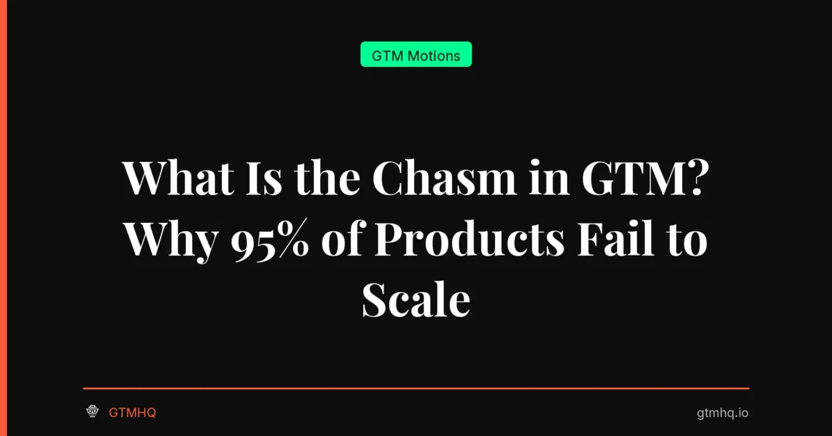 What Is the Chasm in GTM? Why 95% of Products Fail to Scale