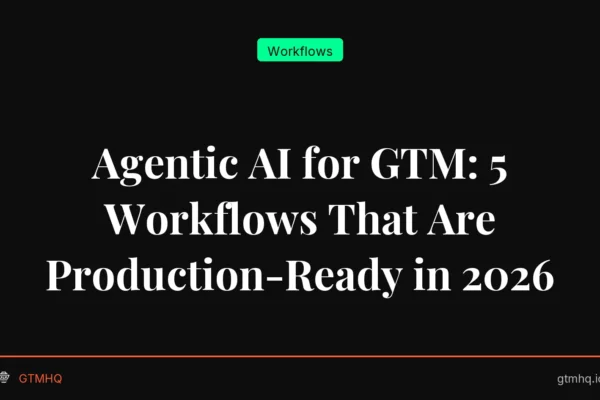 Agentic AI for GTM: 5 Workflows That Are Production-Ready in 2026
