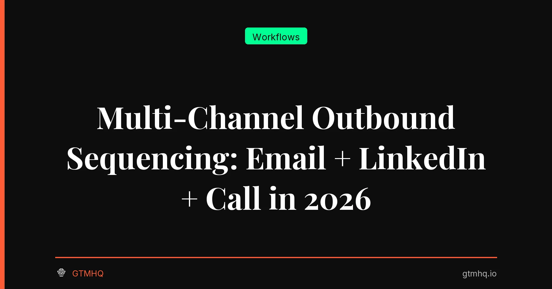 Multi-Channel Outbound Sequencing: Email + LinkedIn + Call in 2026